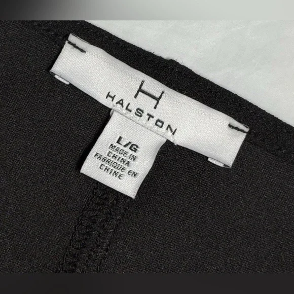 NWT Halston Key Hole Black Midi Dress Size L Large Designer Lightweight $119 - Picture 7 of 10